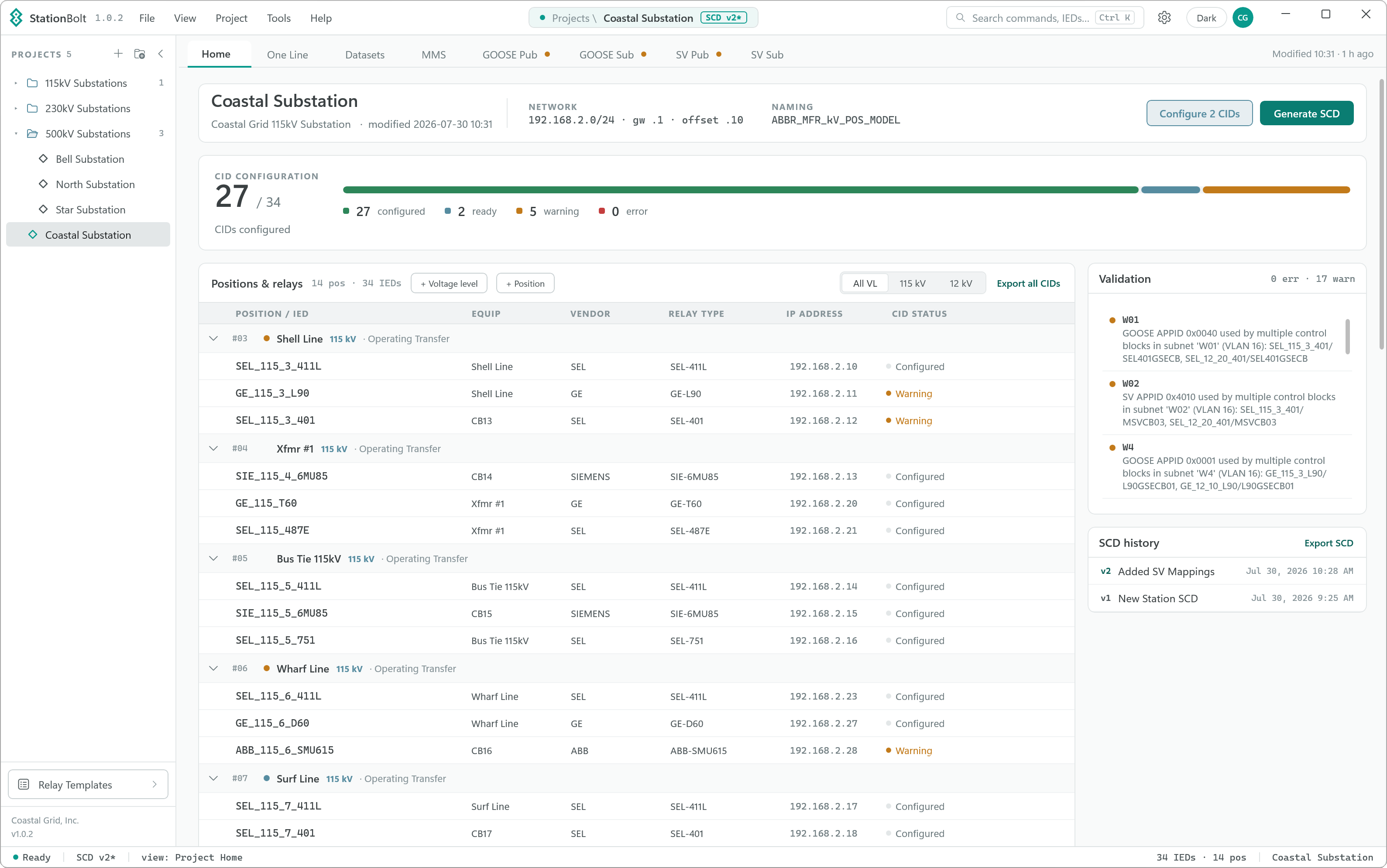 StationBolt project home, light theme