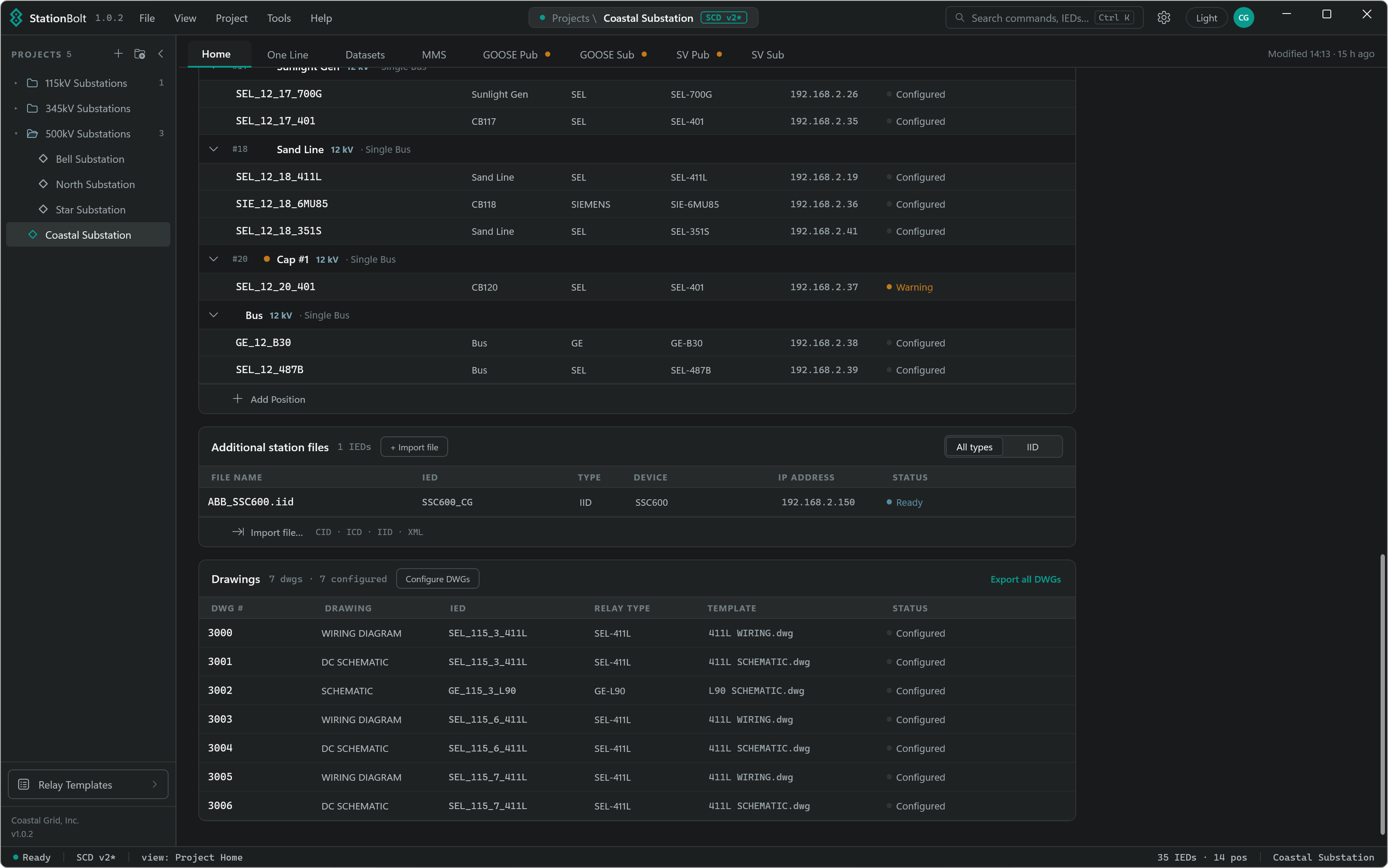 StationBolt station files and drawing generation, synced to CIDs