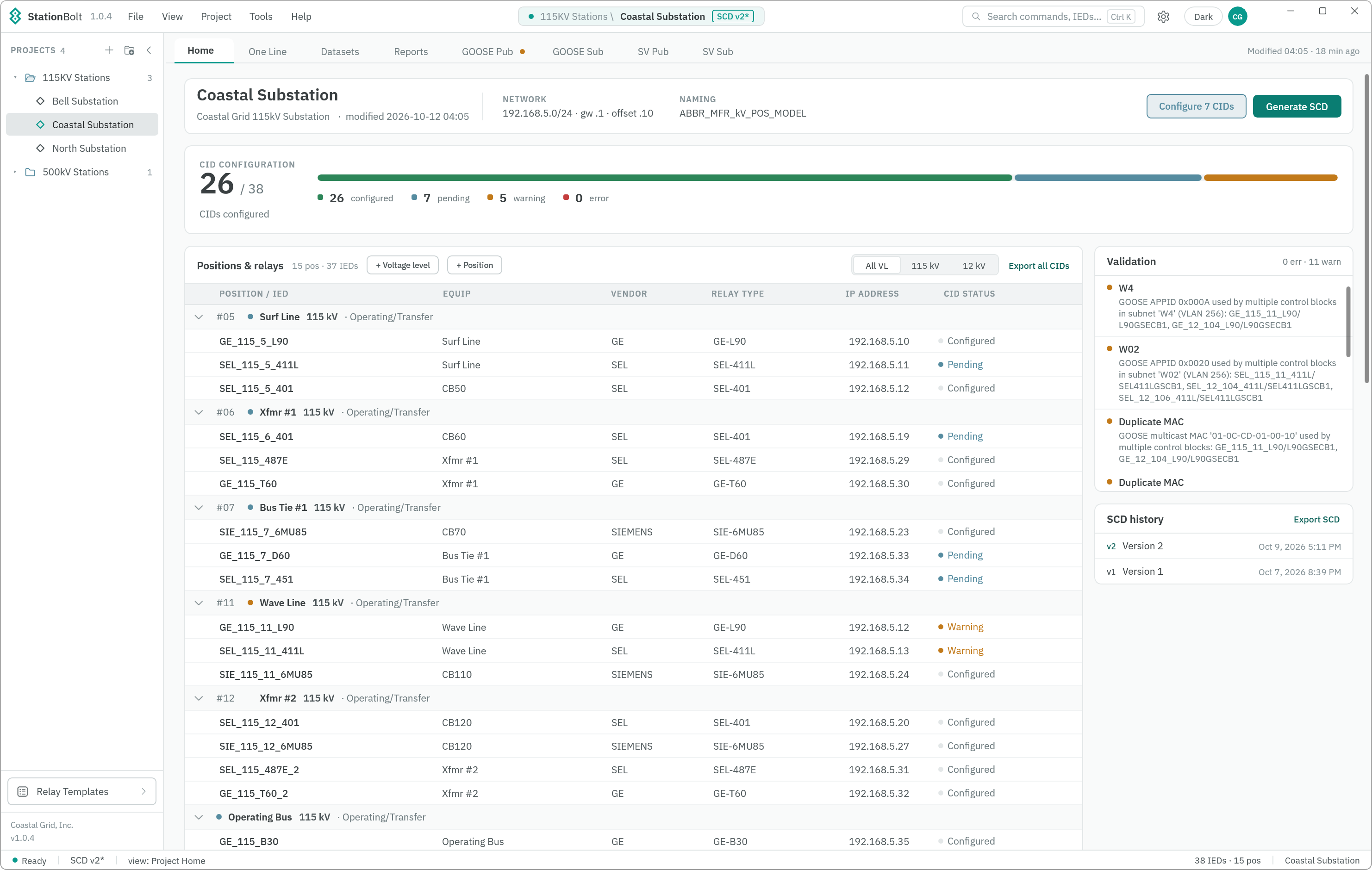 StationBolt project home, light theme