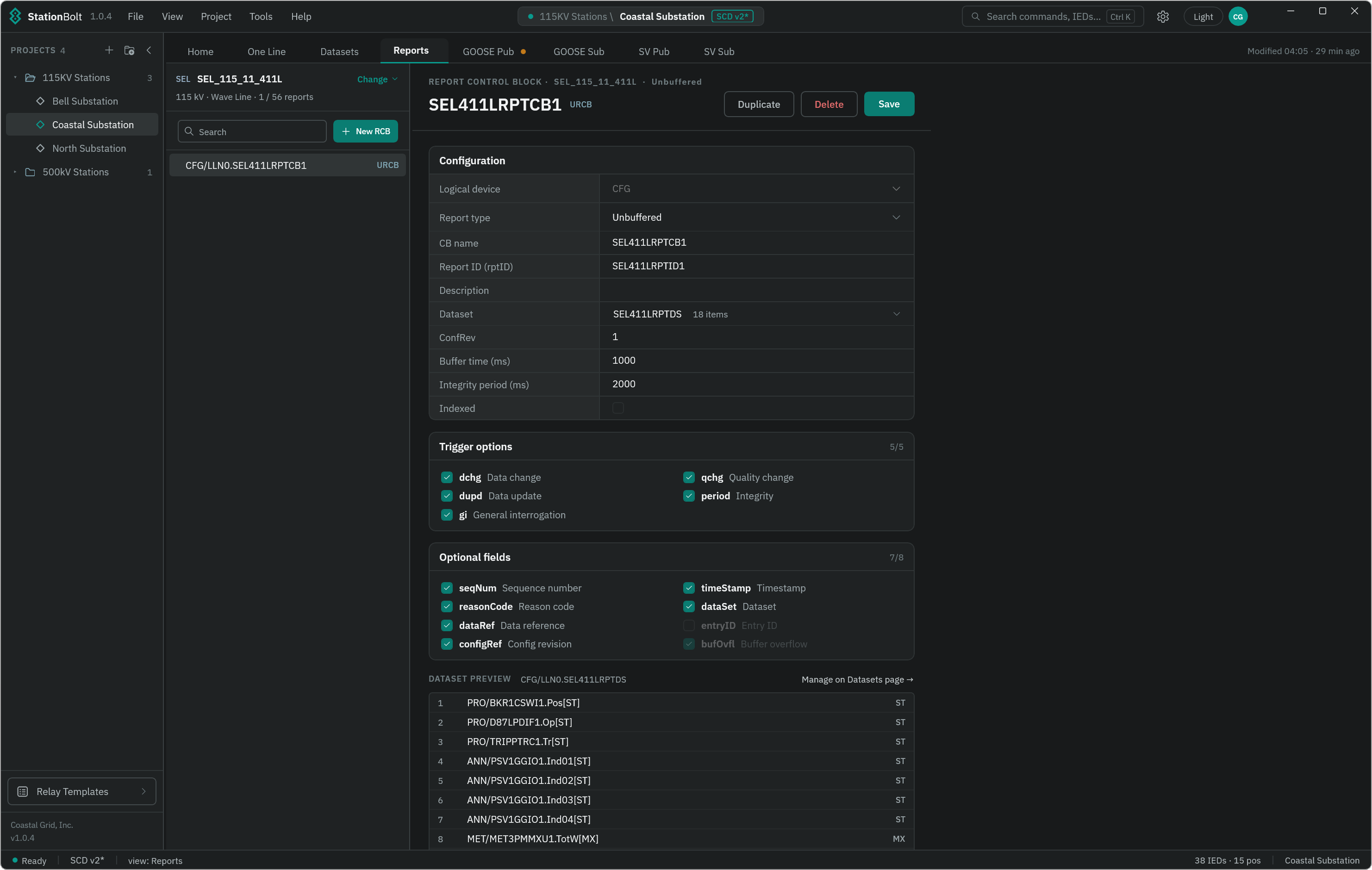 StationBolt MMS report control block editor