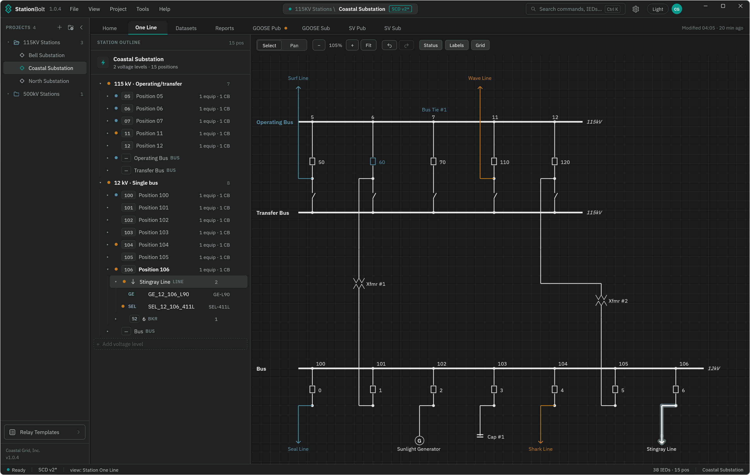 StationBolt station one-line designer